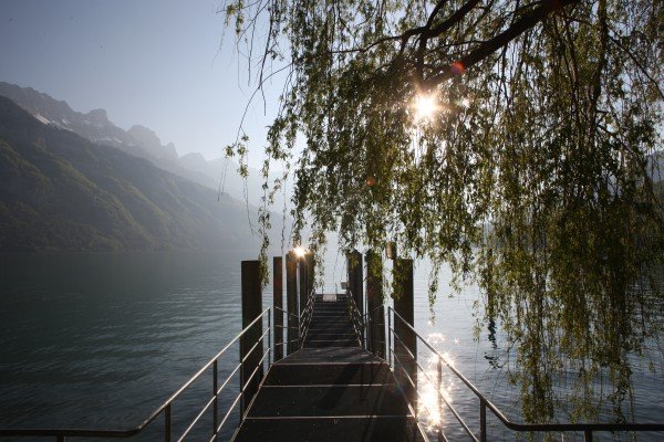 sagibeiz am Walensee mit Bootssteg